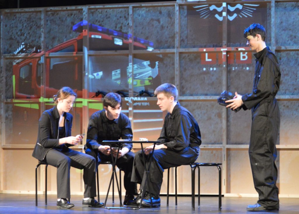 Performers in school play